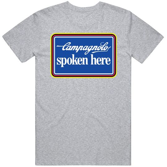 Discover Campagnolo Spoken Here Italian Bicycle Parts Retro Vintage Cycles T Shirt