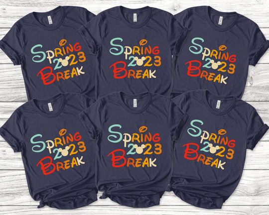 Vintage Disney Spring Break 2023 Shirt/ Retro Mickey and Friends Spring Break Squad