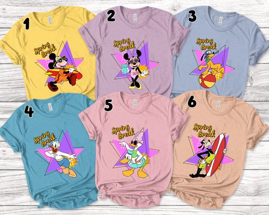 Vintage Disney Spring Break 2023 Shirt/ Retro Mickey and Friends Spring Break Squad