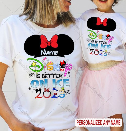 Discover Disney on Ice Shirt, 2023 Disney Is Better on Ice, Personalized Family Matching Disney On Ice T-shirts