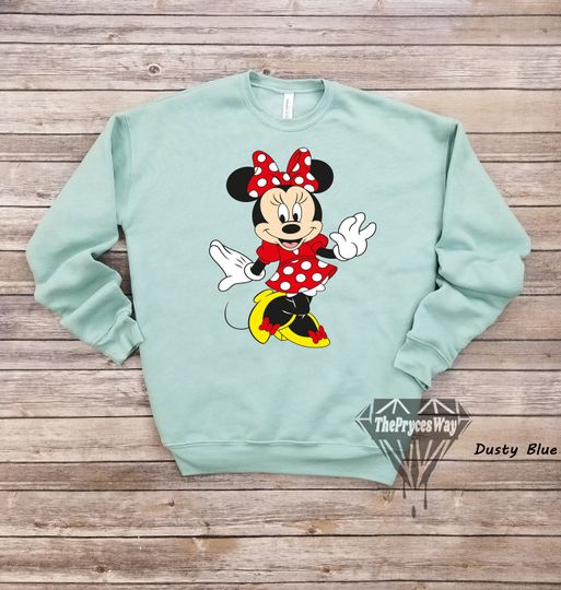 Polka Dot Minnie Mouse Sweatshirt,Retro Minnie Mouse Shirt,Disney Characters
