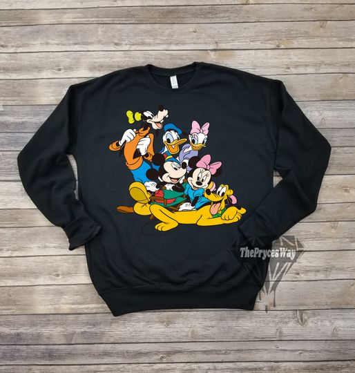 Disney Characters Sweatshirt,Mickey Mouse Shirt,Disney Pluto The Dog