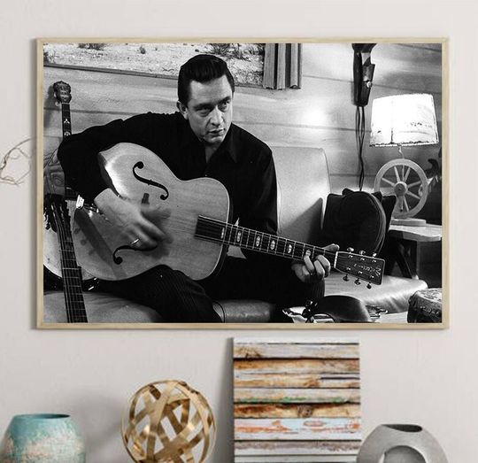 Johnny Cash Poster, Johnny Cash Musical Gift