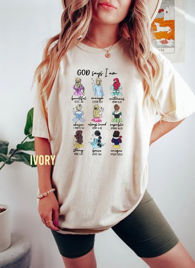 Retro Disney Princess Shirts, God Says I am Princess Shirt