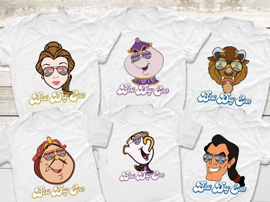 Beauty And The Beast Characters Shirts, Disneyworld shirts, Disneyland Shirts, Disney Character Shirts