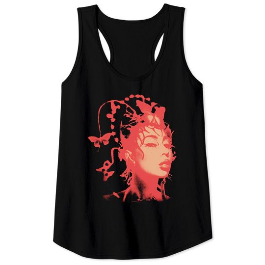 Kali Uchis Tank Tops, R N B Tank Tops, Reggaeton Tank Tops, Rap Tank Tops, Red Moon In Venus Album Tank Tops