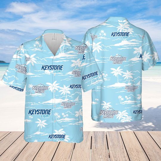 Keystone Light Hawaiian Beach Pattern Shirt, Hawaii beer Shirt, Keystone Light Hawaiian Summer Shirt