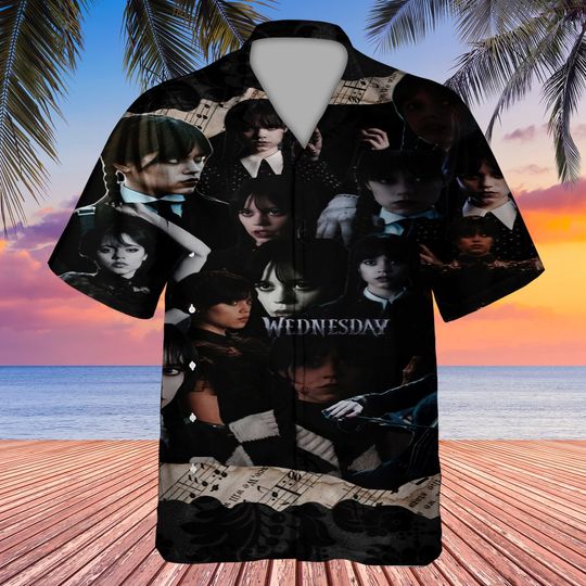 Wednesday Addams 2 3D All Print Hawaiian Shirt, Hawaiian Shirt
