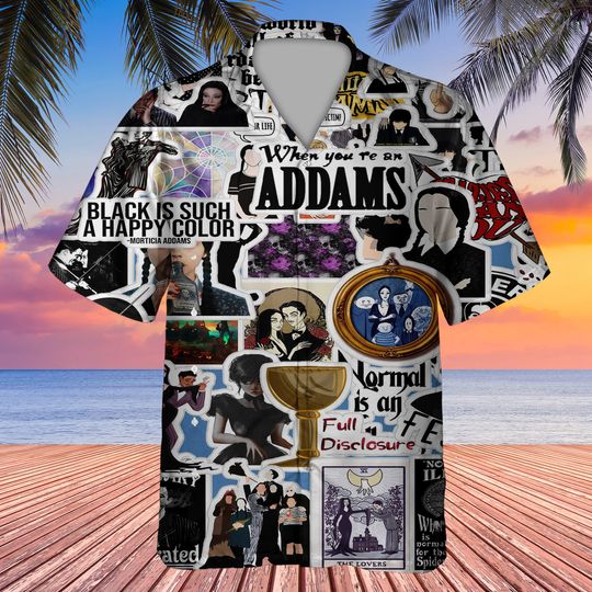The Addams Family 3D All Print Hawaiian Shirt, Hawaiian Shirt