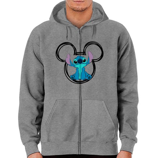 Disney Ears Stitch Zip Hoodies, Sweatshirt, Hoodie, Disney Stitch Zip Hoodies