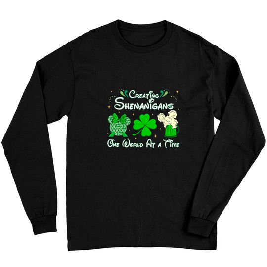 St Patricks Day Disney Epcot Long Sleeves, Creating Shenanigans St Patricks Day Long Sleeves