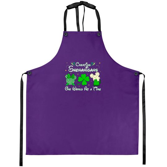 St Patricks Day Disney Epcot Aprons, Creating Shenanigans St Patricks Day Aprons