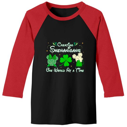 St Patricks Day Disney Epcot Baseball Tees, Creating Shenanigans St Patricks Day Baseball Tees