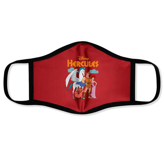 Disney Hercules Classic Group Shot Vintage Face Masks
