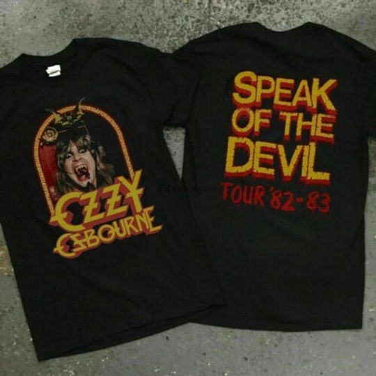 Ozzy Osbourne Speak Of The Devil Tour Concert T Shirt, Ozzy Osbourne Shirt