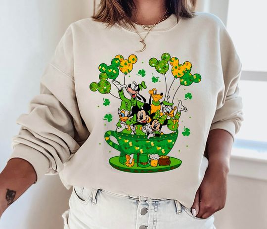 Disney St Patricks Day Sweatshirt, Disneyland Patricks Day Sweatshirt