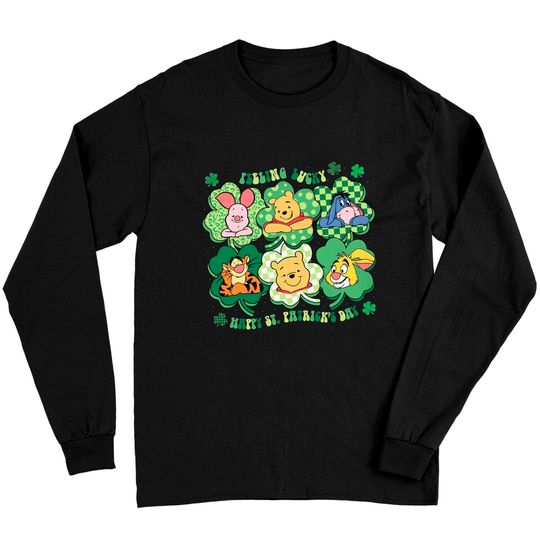 Winnie the Pooh Happy St. Patrick's day Disney Long Sleeves, Disney Patricks day Long Sleeves