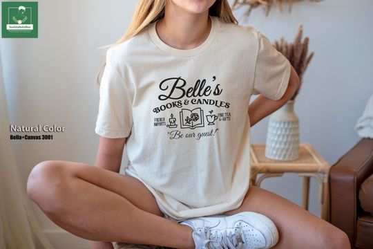 Belle Books and Candles Shirt, Disney Beauty and the Beast T-Shirt