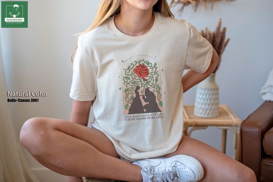 Disney Beauty and the Beast Rose Shirt, Belle and Beast T-Shirt