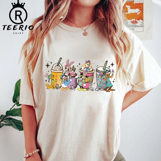 Disney Mickey Friends Easter Coffee Shirt, Happy Easter Shirt, Mickey And Friends Shirt