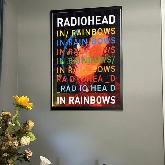 Radiohead Album Cover Poster In Rainbows Tracklist Poster
