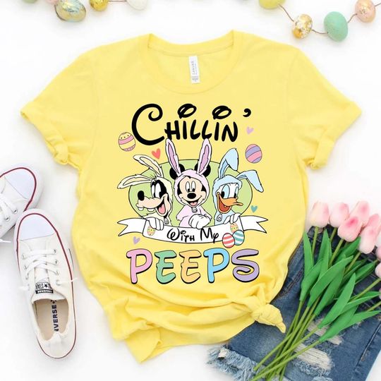 Chillin' With my Peeps Disney Easter shirt, Mickey & friends Easter
