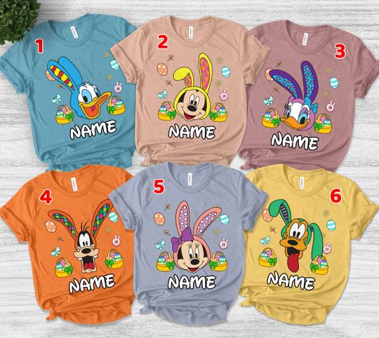 Disney Characters Happy Easter Shirt, Disney Easter 2023 Shirt, Easter 2023 Party Shirt