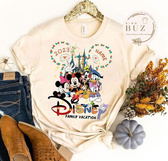 Custom Disney Family Vacation 2023 Shirt, Mickey and Friends Trip Matching