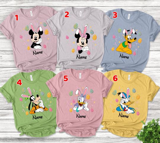 Disney Easter Shirt 2023/ Mickey and Friends Bunny Ear Shirt/ Disney Easter Shirt