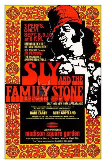 Discover SLY and the FAMILY STONE 1971 Poster Concert Poster