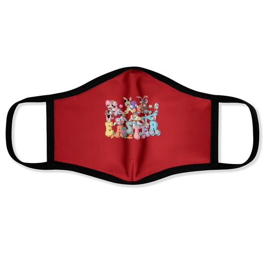 Retro Disney Easter Face Masks, Mickey Easter Face Masks