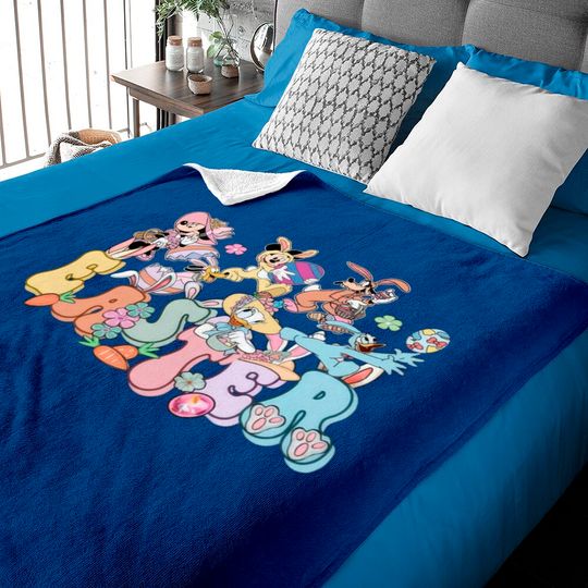 Retro Disney Easter Baby Blankets, Mickey Easter Baby Blankets