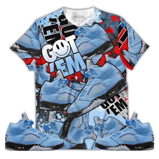 Random Got Em Shoes Shirt Match Retro University Blue 5s Tee