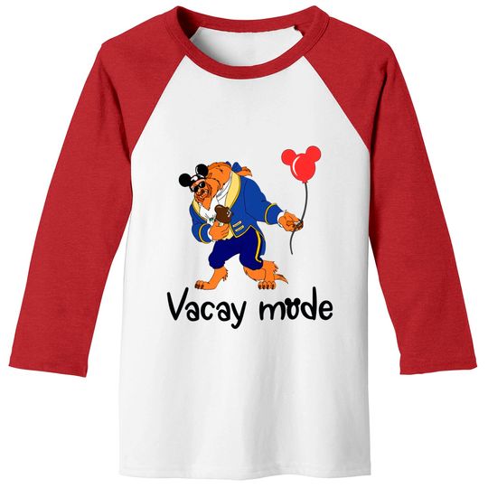 Funny Disney Beast Vacay Mode Baseball Tees, Beauty and the Beast Baseball Tees