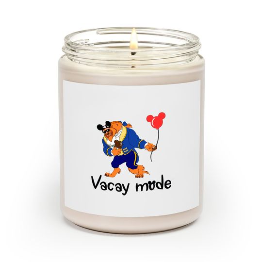 Funny Disney Beast Vacay Mode Scented Candles, Beauty and the Beast Scented Candles