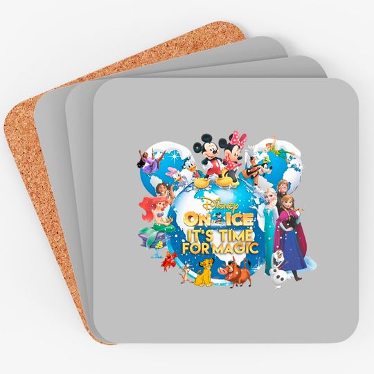 Disney On Ice 2023 Coasters, Mickey and Friends Coasters, Magic Kingdom on Ice, Disney Vacation Coasters