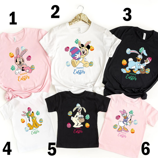 Disney Characters Happy Easter Shirt, Mickey And Friends Happy Easter Shirt