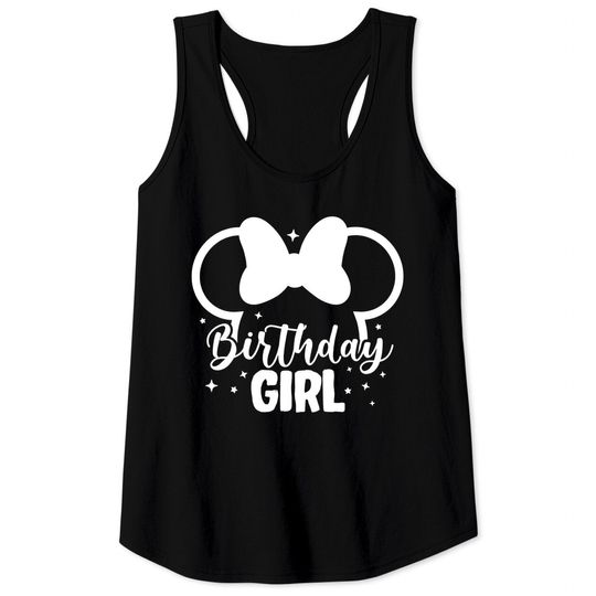 Disney Birthday Girl Tank Tops, Minnie Mouse Ears Tank Tops