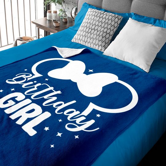 Disney Birthday Girl Baby Blankets, Minnie Mouse Ears Baby Blankets