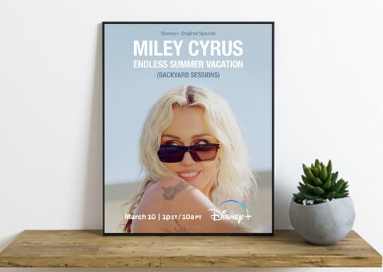 Miley Cyrus Endless Summer Vacation Backyard Sessions Disney Plus Album Cover Poster Print 2023