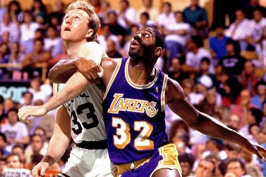 Larry Bird Magic Johnson Classic Poster