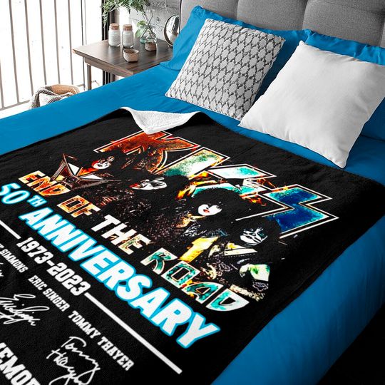 Discover Kiss End Of The Road 50th Anniversary 1973-2023 Signatures Baby Blankets