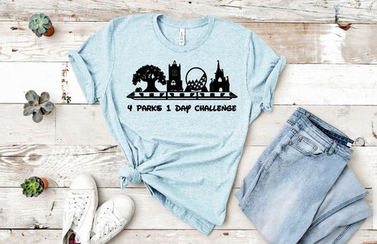 4 Parks 1 day challenge with HTH and Monorail Unisex  Shirt/