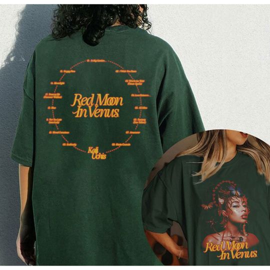 2 SIDED Red Moon In Venus Album Shirt, Kali Uchis Red Moon In Venus Vintage