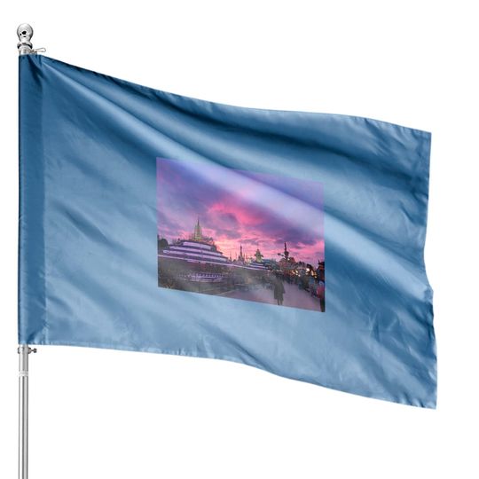 Paris Castle Pink - Disneyland Paris - House Flags