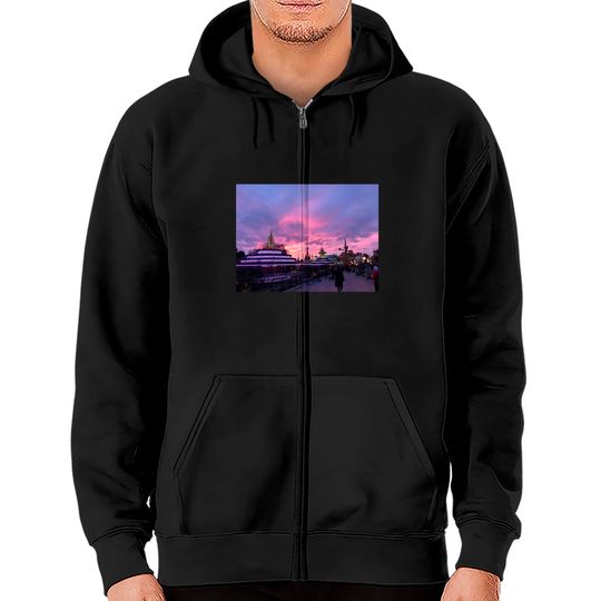 Paris Castle Pink - Disneyland Paris - Zip Hoodies