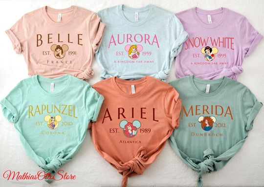 Disney Princess Shirt, Mickey Ears Shirt, Team Princess Shirt, Belle, Cinde, Rapunzel, Princess Squad Shirt