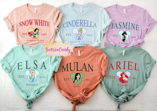 Disney Princess Shirt, Team Princess Shirt, Snow White, Cinde, Jasmine, Rapunzel Shirt, Magic Kingdom Shirt