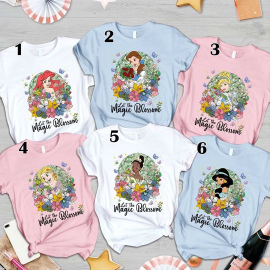 Disney Princess Epcot Flower and Garden Shirt, Let the magic Blossom Shirt