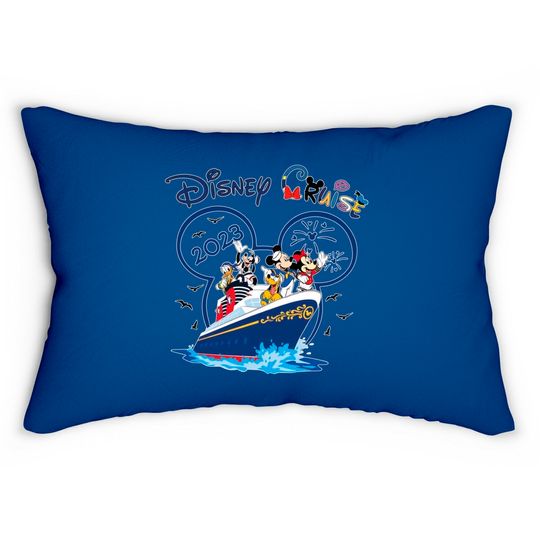 Disney Cruise 2023 Lumbar Pillows, Mickey Cruise Lumbar Pillows, Cruise Lumbar Pillows, Disney Cruise Lumbar Pillows